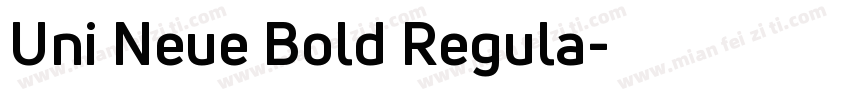 Uni Neue Bold Regula字体转换